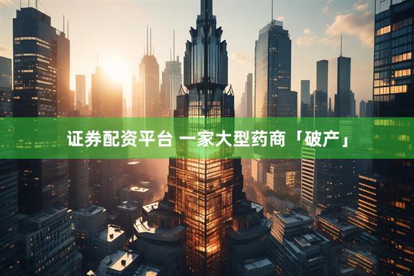 证券配资平台 一家大型药商「破产」